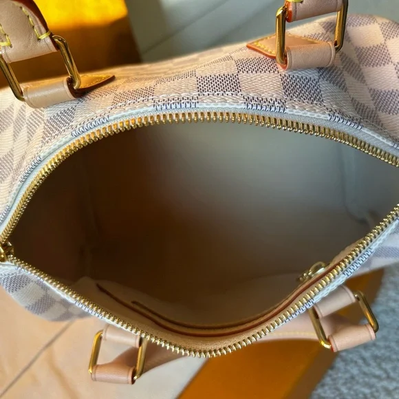 Louis Vuitton Speedy 25 Bandoulière Damier Azur – Excellent – Full Set - Picture 13 of 16